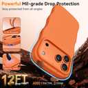 BENTOBEN Magnetic for iPhone 17 Pro Case 2025, Slim Silicone Cute Curly Wavy Edge [Compatible with Magsafe] Shockproof Drop Protective Bumper Women Girly Phone Cover for iPhone 17 Pro, Cosmic Orange