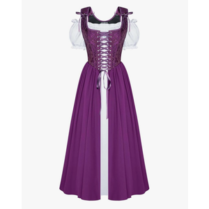 Scarlet Darkness Renaissance Costume Women Medieval Corset Dress Puff Sleeve Fairy Dress, Size 6