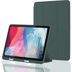 Case for iPad Air 3 Case 2019 with Pencil Holder Ultra Slim Soft TPU Back Cover with Auto Sleep/Wake Full Body Protective Smart Case for iPad Air 3rd Generation 2019/iPad Pro 10.5 2017 (Dark Green)