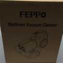 FEPPO Mattress Vacuum Cleaner, 16Kpa Bed Vacuum Cleaner with 253.7nm UV-C Light, 140F Heat, HEPA Filter & Ultrasonic, Versatile Handheld Vacuums for Bed, Sofa, Couch, Crib(Corded, 500W) (White)
