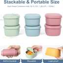 6 pcs 10 oz Silicone Snack Containers for Kids Small Food Containers with Lids, Fruit Containers for Lunch, Stackable Lunch Containers for Kids, Daycare, School and Travel