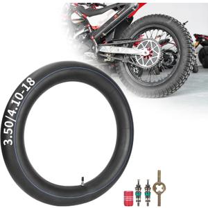 RUTU 3.50/4.10-18 Inner Tube with TR4 Straight Valve Stem for 100/90-18 Tire KL250 XL185S CRF230F XR185