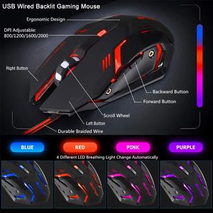 BlueFinger RGB Gaming Backlit Mouse, USB Wired, Gaming for Laptop PC Computer Game and Work BlueFinger RGB Gaming Backlit Mouse, USB Wired, Gaming for Laptop PC Computer Game and Work