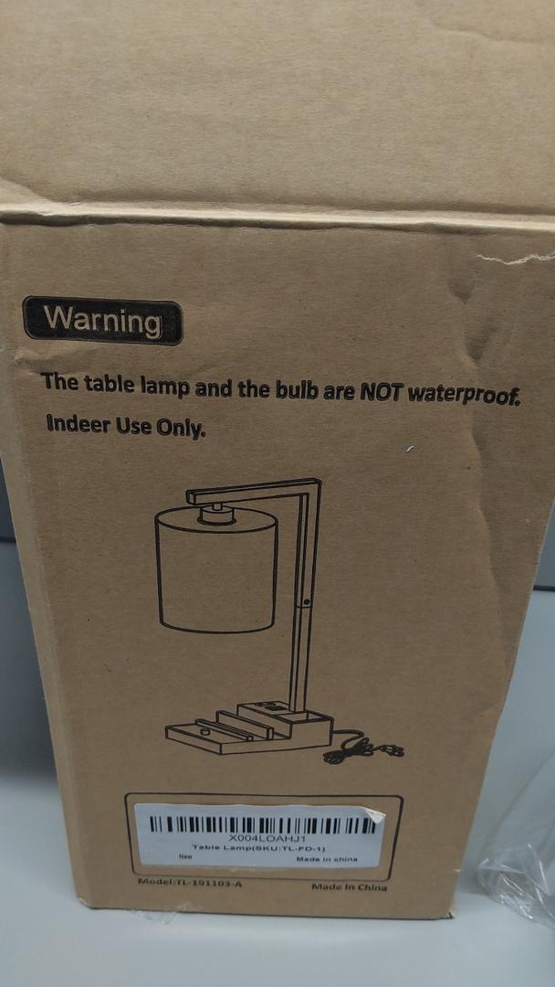 Bedroom Lamps for Nightstand, 3 Color Temperature Nightstand Lamp Bedside Lamps with Dual USB Ports and Outlet, Modern Table Lamp Built-in Pen Holder & Phone Stands, Energy Saving LED Bulb Included