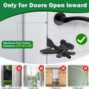 3 x Black Portable Door Lock Home Security Hotel Door Locks, Adjustable Door Lock Prevent Unauthorized Entry Travelers Bedrooms and Safety Privacy