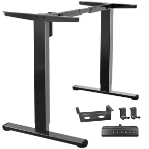 Marsail Standing Desk Frame, Electric Standing Desk Legs with Powerful Motor, Height-Adjustable Desk Leg with 176 lbs. Max Load for Various Desktops, Stand up Desk Legs with 4 Memory Presets, Frame Only