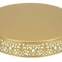 11.8 ‘’ Gold Cake Stand, Metal Cupcake Dessert Stand Cake Display Holder, Cookies Fruit Serving Tray Decor Candy Table Display for Wedding Party Birthday Housewarming Anniversary (11.8in)
