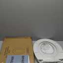 Commercial Heavy Duty Open Front Toilet Seat Without Cover Will Never Loosen and Reduce Call-Backs,Public Toilet Lid Elongated Safe, for Office,Church,Hospital(White 18.5")