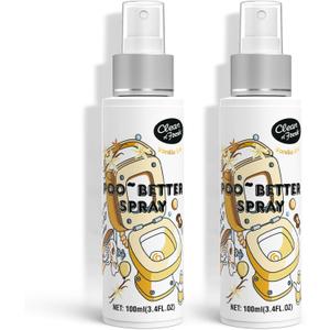 Clean-n-Fresh Toilet Spray 6.8 Fl.Oz, Vanilla Scent, Natural Plant Essential Oil Air Freshener & Odor Eliminator