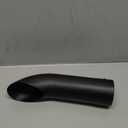 LCGP 3 Inch Inlet Turn Down Bolt On Exhaust Tip, Standard 3 Inch Inside Diameter Turndown Exhaust Tailpipe Tip, Black Powder Coated Stainless Steel, 12 Inch Length