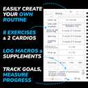 Cossac Undated Fitness Journal & Workout Planner - Designed by Experts Gym Notebook, Workout Tracker,Exercise Log Book for Men Women (Black)