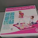 SUNLIN Dance Mat - Rhythm Step Play Mat - Dance Game Toy Pad with LED Lights, Gift for Kids Girls 3-12, Adjustable Volume, Built-in Music, 3 Challenge Levels (Pink)