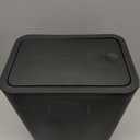 TIPGO Bathroom Trash Can with Lid, 4 Gallon / 15 Liter Small Garbage Can, Press Top Bin, Plastic Wastebasket with Pop-Up Lid for Bedroom, Living Room, Office (Black)