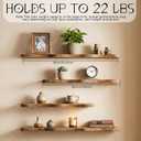 Pinkunn 4 Pcs Floating Shelves for Wall Wooden Live Edge Shelf Wall-Mounted Natural Solid Wood Bedroom Kitchen Storage Living Room Nursery Decor (23.62/35.43 Inch)