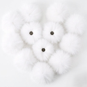 Juinte 4 Pcs 6 Inch Large Fur Pom Pom Balls for Hats Fluffy Faux Fur Pompom Balls with Snap Button for Hat Shoes Scarves Bag Charms DIY Crafts