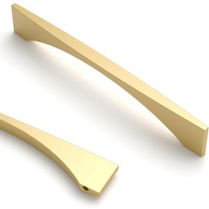 Asidrama 2030 10 Pack 6.3 Inch(160mm) Brushed Gold Kitchen Cabinet Handles, Vintage Retro Cabinet Pulls Kitchen Cabinet Hardware for Cupboard Drawer Pulls