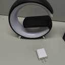 Smart Wireless Charging Alarm Clock with Bluetooth Speaker, App Controlled Bedside Lamp Table Light and Night Light, Bedroom Home Decor, Gift for Girls Boys and Family for Birthday Christmas (Black) (1 pack)