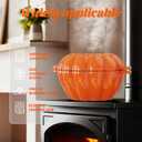 Wood Stove Steamer, Cast Iron Fireplace Humidifier, 2.4 Quart Capacity, Pumpkin Wood Stove and Fireplace Accessories for Decoration and Gifts