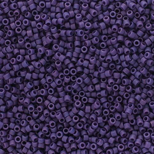 Miyuki Delica 11/0 - Frosted Glazed Purple Matte DB2293-5.2gms Vial of Japanese Glass Beads