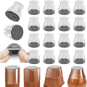 24 Pcs Silicone Chair Leg Floor Protectors & Furniture Sliders for Hardwood Floors - Felt Pads for Chair Legs Anti-Scratch Noise Reduction Furniture Pads Chair Feet Protectors Fit 1.3" to 1.97"