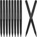 10Pcs Reinforced Ground Spikes Pathway Extension Lights Stakes Plastic Torch Solar Lights Replacement for Christmas Outdoor Yard Garden