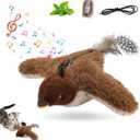 Interactive Chirping Bird Cat Toy,2026 New Flying Bird Cat Toy Flapping Bird Toy,Simulation Chirping Bird Toys Interactive Cats Toys for Bored Indoor Outdoor(1)