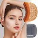 2 x Lymphatic Contour Face Brush for Facial Lymph Drainage Massage Dry Brushing Soft Beauty Skin Care Tool with Storage Box, Designed to Enhance Lymph Flow, Reduce Puffiness Ideal Massager for Skincare