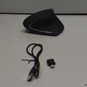 POJTK Ergonomic Wireless Rechargeable Mouse, Bluetooth+USB A+Type C(3 in 1) Connection, 5 Levels Up to 4800 DPI, 6 Silent Buttons, 2.4GHz Carpal Tunnel Vertical Mice, for Laptop, Desktop,MacBook-black