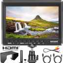 Neewer F100 7inch Camera Field Monitor HD Video Assist IPS 1280x800 HDMI Input 1080p with Sunshade and Ball Head for DSLR Cameras, Handheld Stabilizer, Film Video Making Rig (Battery Not Included)