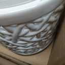 White Ceramic Orchid Planter, 6 Inches Wide, Large Orchid Pots with Holes for Indoors Or Outdoors with Swirl Cut Out Pattern, Orchid Gifts