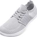 HOBIBEAR Wide Minimalist Barefoot Shoes Mens Womens Walking Sneakers Shoes | Zero Drop Sole | Optimal Relaxation 39(Light Grey)