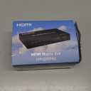 4K 2x4 HDMI Matrix Switch with 3.5mm Stereo Audio Extractor and Audio Optic Output, 2 in 4 Out Video Switcher&Splitter, Support HDMI 2.0 4K@60Hz