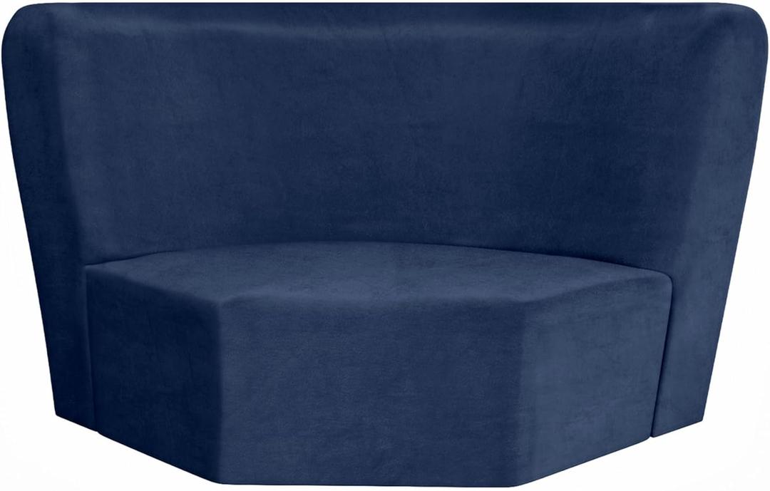 Corner Couch Cover, Stretch Velvet Corner Sofa Cover Furniture Protector Slipcover for L Shape Sectional Recliner Couch Reclining Sofa Additional Seat (Navy)