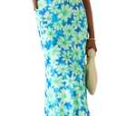 PRETTYGARDEN Women's Floral Bodycon Maxi Dress Summer Beach Sundress Sleeveless Spaghetti Strap Wedding Guest Dress (XXL)