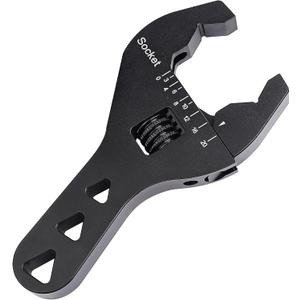 EVIL ENERGY AN Fitting Wrench, 3AN-20AN Adjustable AN Wrench Aluminum Hose Fitting Tool 6 Inch (Black) EVIL ENERGY AN Fitting Wrench, 3AN-20AN Adjustable AN Wrench Aluminum Hose Fitting Tool 6 Inch (Black)