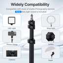 Ulanzi TT43 Extendable Photography Light Stand, Adjustable 6.23ft Aluminum Tripod, Reversible Portable Studio Lighting Tripod for Continute Output Lighting/Strobe Light/Webcams/Cameras/Softbox