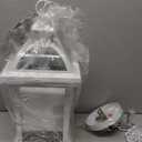 Darkaway Outdoor Pendant Light Fixture Lantern, Large 20inch Hanging Porch Light with Glass Aluminum Outdoor Pendant Lights for Porch, Patio, Entryway (Large, White) (Large 1 Pack, White)