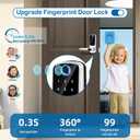 Smart Lock with Handle & Fingerprint Keyless Entry Deadbolt for Front Door, Bedroom & Airbnb Rental App Control, Auto-Lock, Anti-Peep Keypad Easy DIY Installation, Satin Nickel