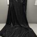 Formal Dress Elegant Evening Long Black Dress for Women Party V Neck High Slit Wedding Guest Dress (X-Large)
