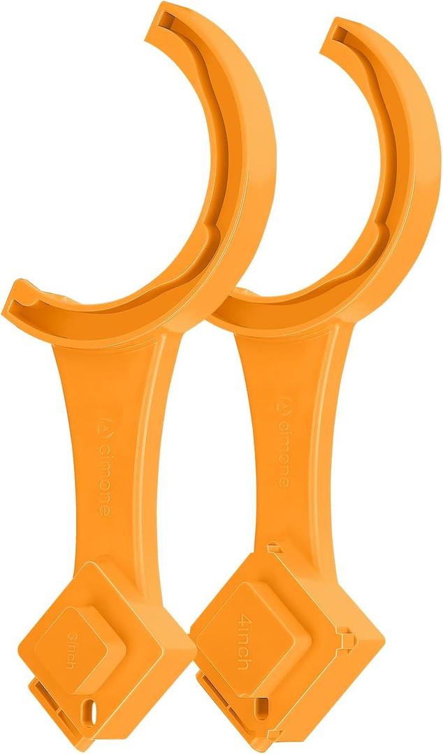 2 PCS RV Sewer Hose Wrench, Multi-Purpose RV Sewer Hose Wrench, RV Sewer Cleanout Cap Removal Wrench, Fit Most 3-Inch and 4-Inch Male/Female Camper Sewer Caps for Black Water Tank, Orange