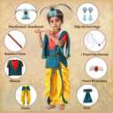 Ezuwail Lord Krishna Costume for Baby Boy Janmashtami, Krishnaleela & Kanha Dress Kids with Dhoti Set (Yellow)