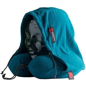 Hooded Travel Neck Pillow blue