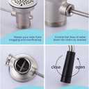 Commercial Sink Drain: 3-1/2" Sink Opening Waste Drain Valve - Brass Commercial Kitchen Sink Drain with Twist Handle - Prevents Sink Clogged Overflow for Commercial Restaurant Multi-Basin Sink