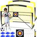Happy Jump Soccer Goal Pop Up Foldable Soccer Net for Backyard 7'x5', 2 Set