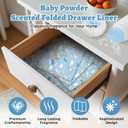 STRN Drawer Liners for Dresser, Baby Powder Scented Drawer Liner 6 Sheets, 14.4 inches x 19.7 inches