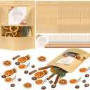 Yoojahow 100 Pcs 50 Set Christmas Potpourri Bags Resealable Stand up Pouches with Simmering Potpourri Sticker Bakery Bag with Window Holiday Simmer DIY Gift Crafting Kit for Home Xmas Party Gift Decor