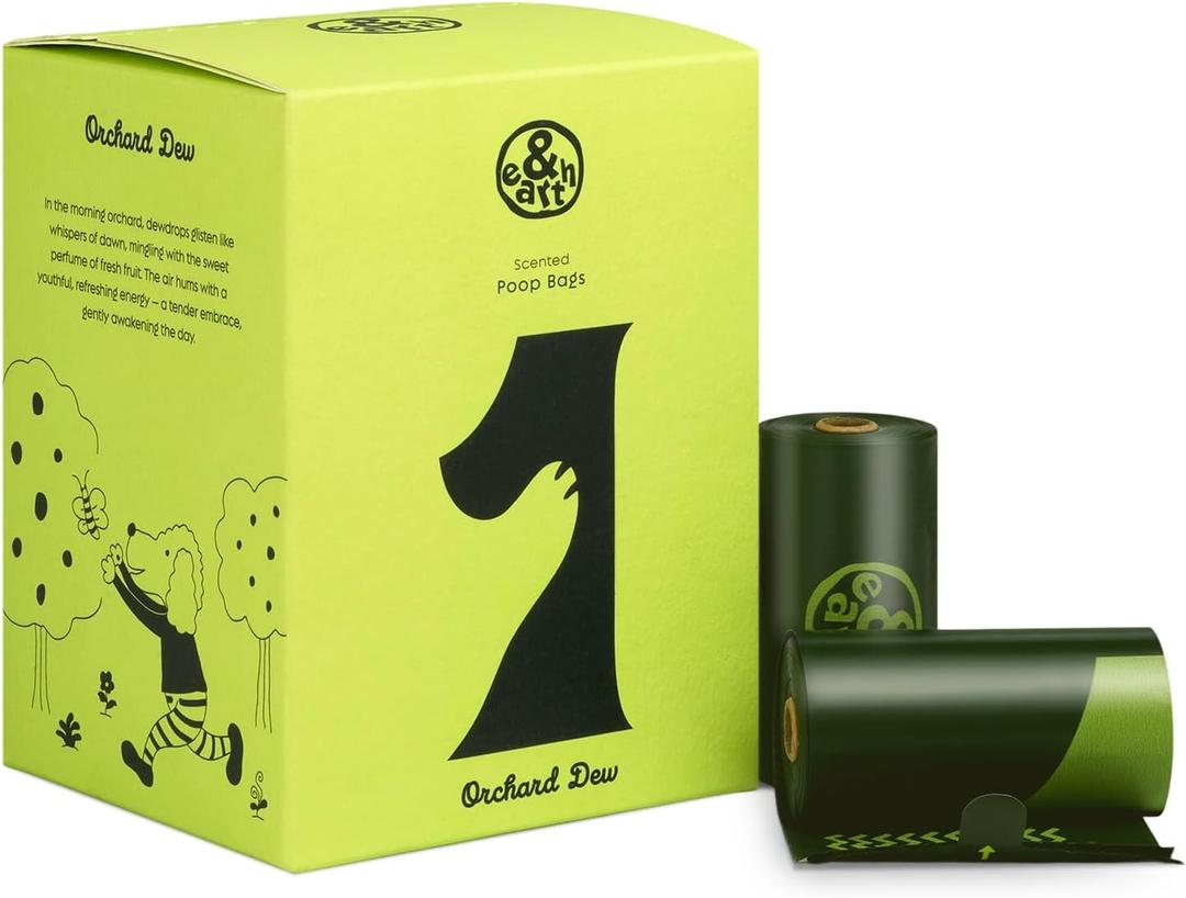 &earth Poop Bags for Dogs, Leak-Proof, Extra Thick, Fig-Scented, Waste Bag Refill Rolls, 9x13 Inch, 270 Count