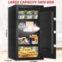 6.2 Cuft Large Home Safes Water and Fireproof with Digital Keypad & Key Lock, Fire Security Safe Box with 3 Removable Shelves, Fireproof Safes for Money Documents Jewelry, 27.56"H x13.78"W x 11.81"D