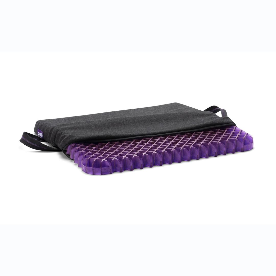 Purple Simply Seat Cushion, Lightweight 1.25" Low-Profile Gel Seat Cushion | GelFlex Grid for Car Seat, Airplane, Desk Chair - Pressure-Reducing, Temperature-Neutral, No-Slip - Made in USA