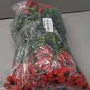 24 Pcs Artificial Fake Pansy Flowers for Outdoor,Faux Silk Plants Flowers UV Resistant Pansies Spring Flowers for Planter Front Door Porch Yard Patio Garden Window Box Home Decor(Red)